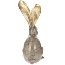Artikel Deko Hase 52 cm aus Polystone in Braun-Gold für stilvolle Osterdekoration