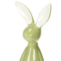 Artikel Osterhasen Dekofiguren Keramik 22 cm Set aus 2 Kantenhockern in Grün und Gelb