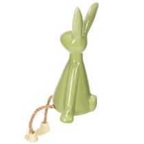 Artikel Osterhasen Dekofiguren Keramik 22 cm Set aus 2 Kantenhockern in Grün und Gelb