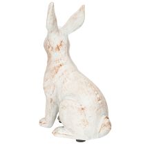 Artikel Hase sitzend Deko Hase Kunststein Weiß Braun 15,5x8,5x22cm