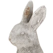 Artikel Hase sitzend Osterhase Keramik Antik Grau 13×10×22cm Dekoration