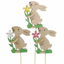 Artikel Blumenstecker Hase aus Holz 9cm 12 St