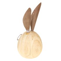 Artikel Hasen Dekofigur aus Holz mit Metallakzenten 14cm im 3er-Set für Oster- und Frühlingsdekoration