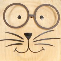 Artikel Hasen Dekofigur aus Holz mit Metallakzenten 14cm im 3er-Set für Oster- und Frühlingsdekoration