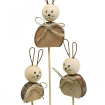 Artikel Hase Blumenstecker Holz Rost Osterhase Deko Natur 8cm 8St