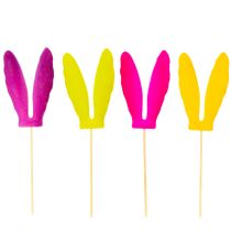 Artikel Hasenohren Blumenstecker aus Kunststoff auf Holzstab 31cm für Frühlingsdekoration