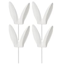 Artikel Osterdeko Hasenfiguren Set aus weißem Ton 22cm 4 Stück – stilvolle Frühlingsdekoration