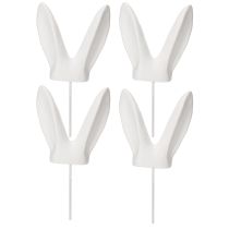 Artikel Gartenstecker Hasenohren weiß 31cm 4er-Set für stilvolle Frühlings- und Osterdekoration