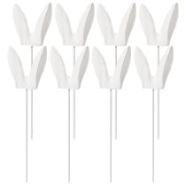 Artikel Hasenohren auf Stab 28 cm Weiß 8 Stück – Osterdeko für florale Kreationen