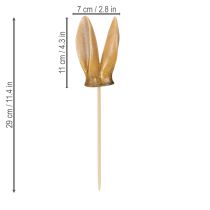 Artikel Hasenohren Gartenstecker 29cm, Frühlingsdeko aus Keramik, 4er Set wetterfeste Tierfiguren für Garten und Osterdekoration