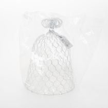 Artikel Drahtglocke aus weißem Metall 23cm für Dekorationen und Tischdesign