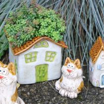 Artikel Rustikales Keramik-Häuschen Teelichthalter 11cm für gemütliche Dekoration