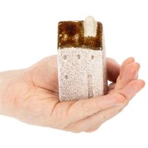 Artikel Dekohaus Set Keramik Miniatur Häuser 9 cm Braun 3 Stück