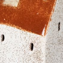 Artikel Keramik Teelichthäuser mit Schornstein 13 cm handbemalt 2-teilig