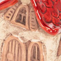 Artikel Keramikhaus Set, 2 Minihäuschen, Rot-Beige, 8cm, Innenbereich