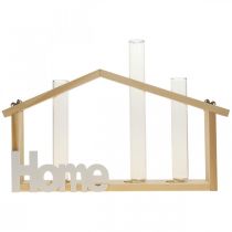 Artikel Wanddeko Holz Deko Home Reagenzglas 27,5x4,5x14,5cm
