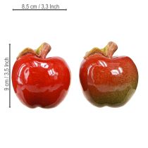 Artikel Herbstdeko Keramik Äpfel Tischdeko Rot Grün H9cm 2 St – Dekoration für Hotels & Gaststätten