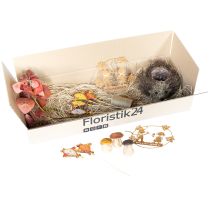 Artikel Herbstdeko Set mit Igel Pflanztopf, Pilzen, Drachen und Willkommensschild für vielseitige Dekoration