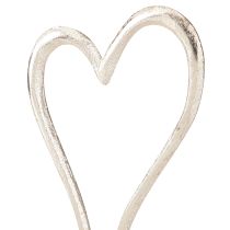 Artikel Herz Deko Metall Silber Holzsockel Set 3er Tischdekoration vielseitig