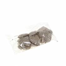 Artikel Glitterherz zum Hängen Champagner 6cm x 6,5cm 12 St
