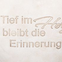 Artikel Grabdeko Herz Gedenkstein Polyresin 17x15 cm Grau mit Spruch