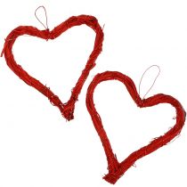 15cm 20 Papierherzen Herzen aus weißer oder roter Pappe an weißer Kordel 6x7cm