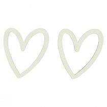 Artikel Herz Deko Streudeko Herzen Holz Tischdeko Creme 4,5cm 48 St
