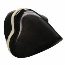 Herzen aus Mangoholz Glasiert Natur, Schwarz 4,3cm × 4,6cm 16St