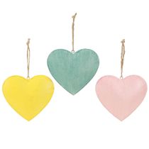 Artikel Herzanhänger mit Schmetterlingen aus Metall für frühlingshafte Dekoration, 10,5cm, 3er-Set