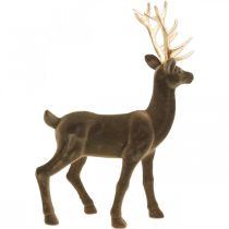 Artikel Deko Hirsch Dekofigur Deko-Rentier Beflockt Braun H46cm