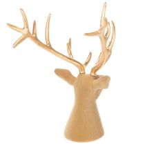Artikel Deko Hirschkopf Skulptur Kunststoff 52cm hellbraun-gold Innenbereich