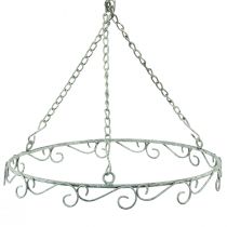 Hängedeko Metall Dekoring Weiß Shabby Chic Ø30cm H30cm