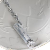 Artikel Weihnachtsglocke aus Metall mit Rentier-Motiv 26 cm Weiß Gold