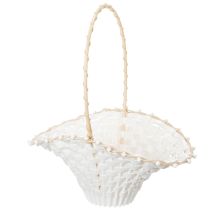 Artikel Hochzeit Streukörbchen Weiß 24x17cm Blumenkinder Deko Vintage Hochzeit