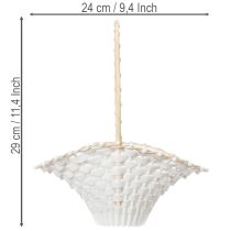 Artikel Hochzeit Streukörbchen Weiß 24x17cm Blumenkinder Deko Vintage Hochzeit