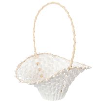 Artikel Hochzeit Streukörbchen Weiß 24x17cm Blumenkinder Deko Vintage Hochzeit