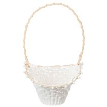 Artikel Hochzeit Streukörbchen Weiß 24x17cm Blumenkinder Deko Vintage Hochzeit