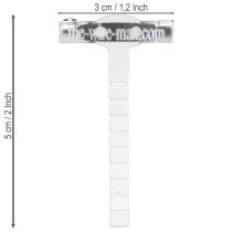 Artikel Hochzeitsanstecker transparent Silber 5cm - Anstecknadeln für Blumendekoration (50 Stück)