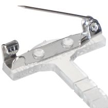 Artikel Hochzeitsanstecker transparent Silber 5cm - Anstecknadeln für Blumendekoration (50 Stück)