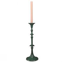Artikel Hoher Kerzenständer Metall Grün Keramik Optik H38cm für stilvolle Raumgestaltung