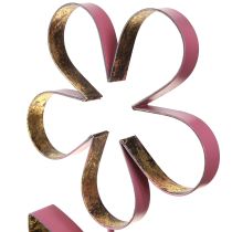 Artikel Holz Metall Deko Blume Altrosa Gold auf Sockel H35cm Vintage Design