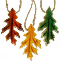 Deko Blätter Holz zum Hängen Bunte Herbstdeko 6,5×4cm 12St