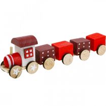Artikel Holzeisenbahn Deko Weihnachtszug Rot L20cm H6cm 2St