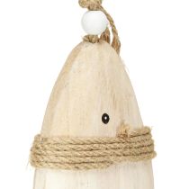 Artikel Holzfisch Deko maritim Anhänger Paulownia Holz 27cm 2St - Ideal für Floristen