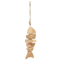 Artikel Holzfisch Hängedeko Maritim Natur Jute Wanddeko 27cm