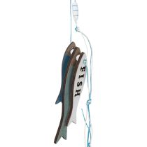 Artikel Holzhänger Fische Blau 36cm 4St