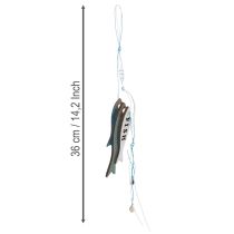 Artikel Holzhänger Fische Blau 36cm 4St