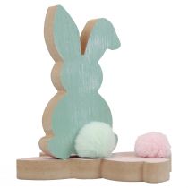 Artikel Holzhasen Deko Hasen Osterdeko Holz Pastell 8,5×16cm  6 St