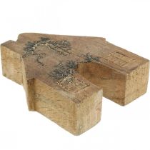 Artikel Holzhaus Deko Weihnachtshaus Holzhäuschen Deko Holzaufsteller H10cm