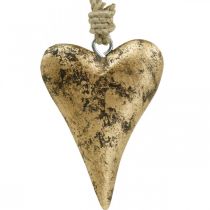 Holzherz Gold-Effekt, Valentinstag, Hochzeitsdeko 10×7cm